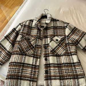 Lush plaid coat